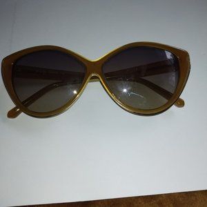 Linda Farrow Luxe Cat Eye Sunglasses LFL/171/5 - Honey frame w/gold metal trim